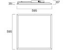 LED-Panelleuchte Sylvania Quantum 600×600 Multipower 35W 4500lm 940 IP54/IP20