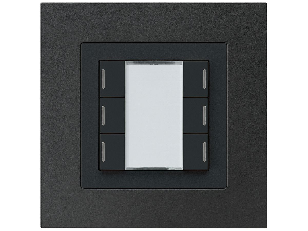 UP-Taster kallysto.pro KNX 6×RGB LED s/e-link schwarz