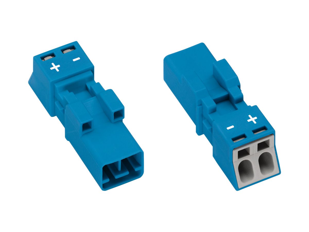 Stecker WINSTA MINI 2L ohne Zugentlastungsgehäuse, blau