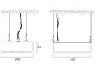 LED-Hallenstrahler Sylvania KubiXx AISLE 83W 14400lm 840 IP65 DALI 330×280