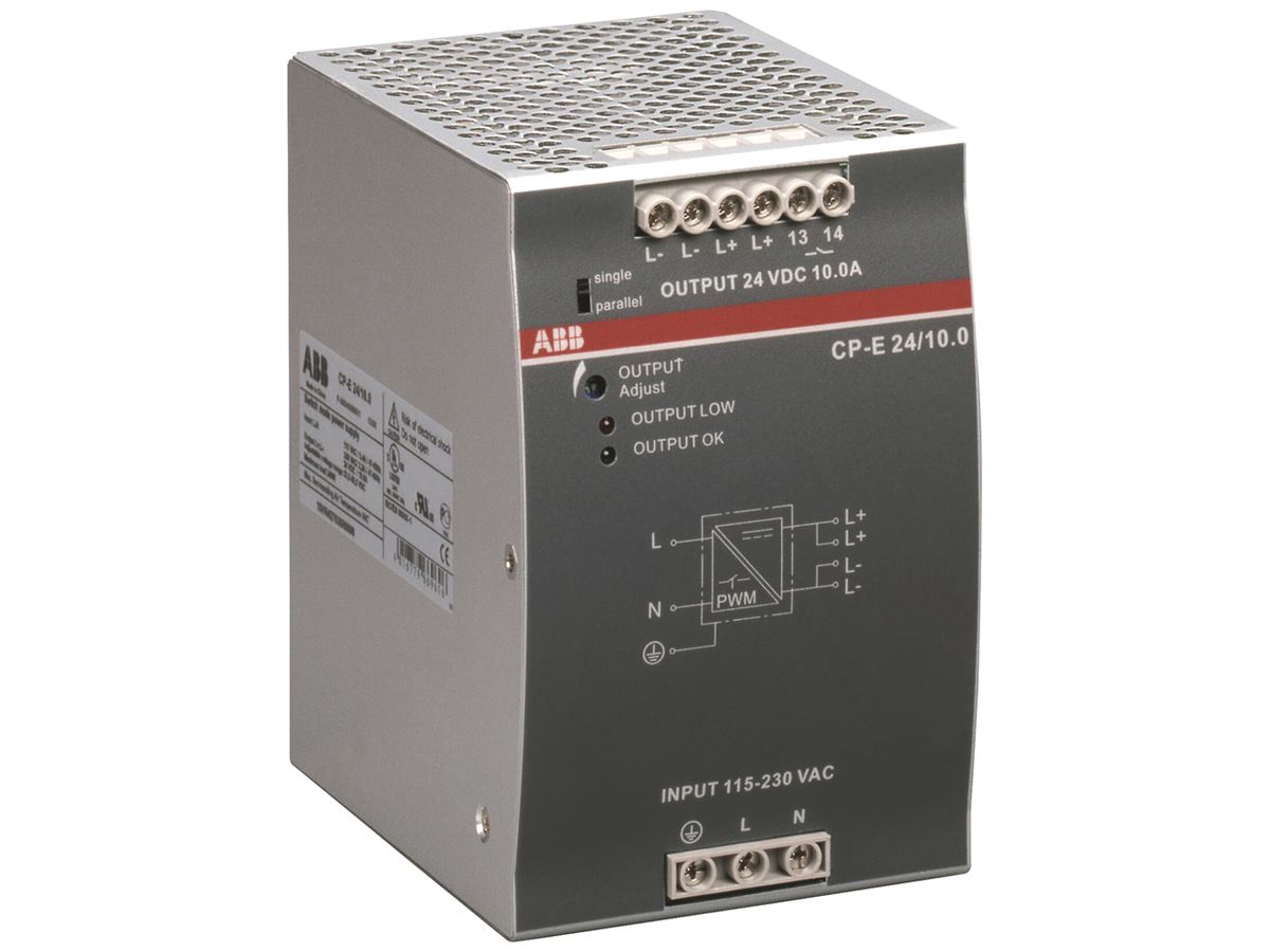 Schaltnetzteil ABB CP-E 24/10.0, IN:115/230VAC, OUT:24VDC/10A