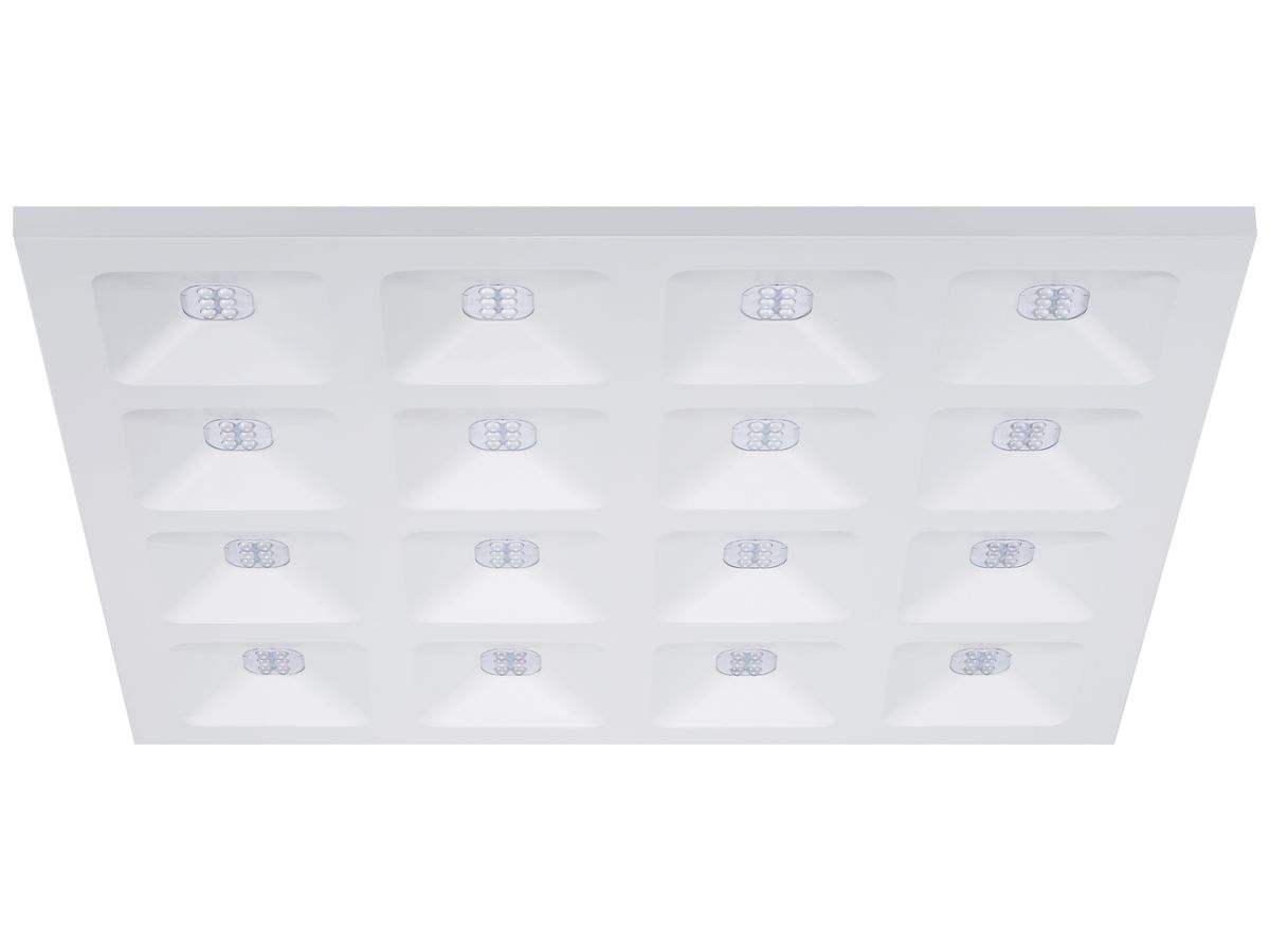 EB-LED-Deckenleuchte Sylvania Quadro 36W 4450lm 830 IP40 DIM 595×595mm weiss