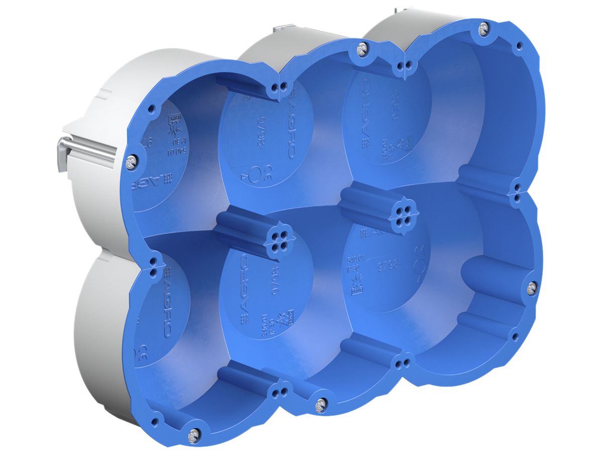 Hohlwanddose AGRO Quickbox 2×3 Ø83mm Schallschutz