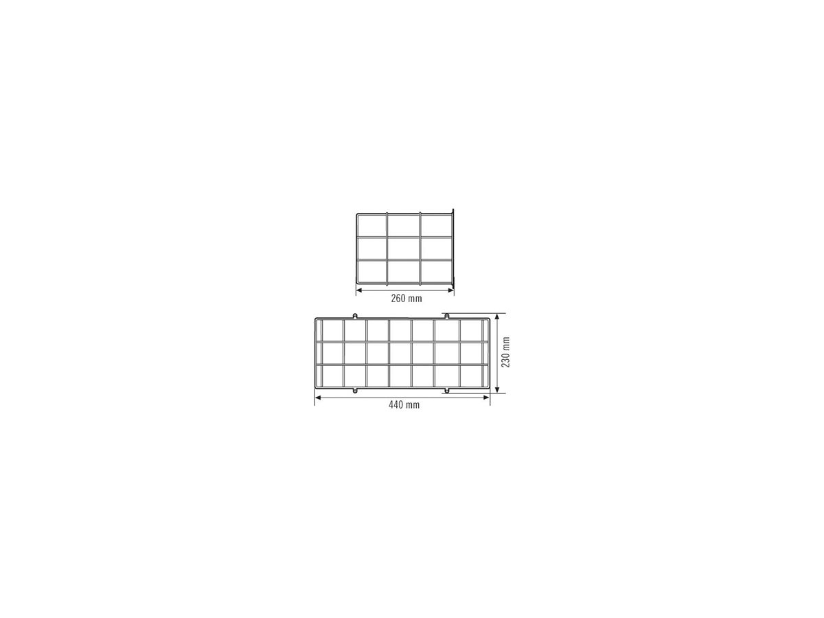 Schutzkorb ESYLUX für ELX, SLX, Höhe 260mm