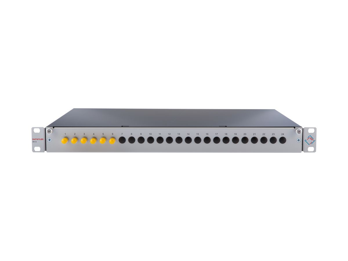 Patchpanel LWL 19" Breakoutbox 1HE 6×ST/PC SM+MM