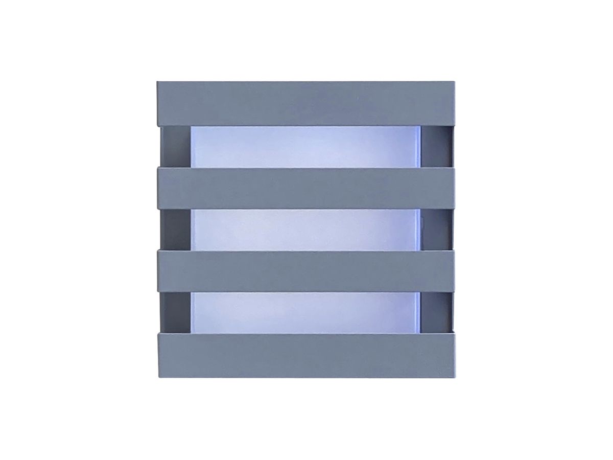 LED-Wandleuchte Z-Licht Cube L 4.5W 500lm 3000K IP65 115×115mm grau