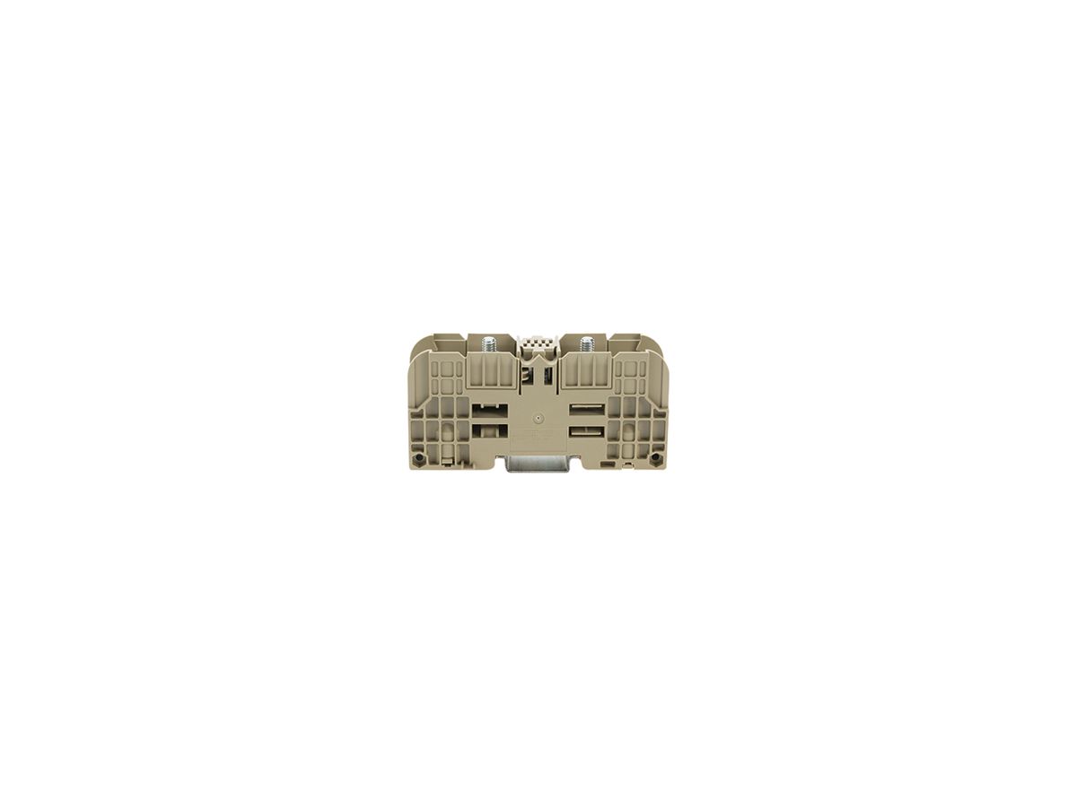 Durchgangs-Reihenklemme WAGO 2.5…35mm² 125A 1000V Bolzenanschluss 2×1 TH35 beige