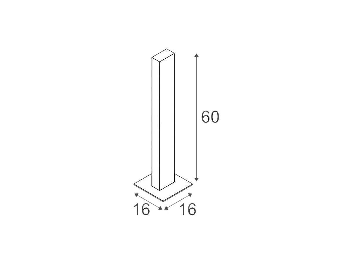 LED-Standleuchte SLV H-POL, 15W 700lm 3000K IP55 anthrazit