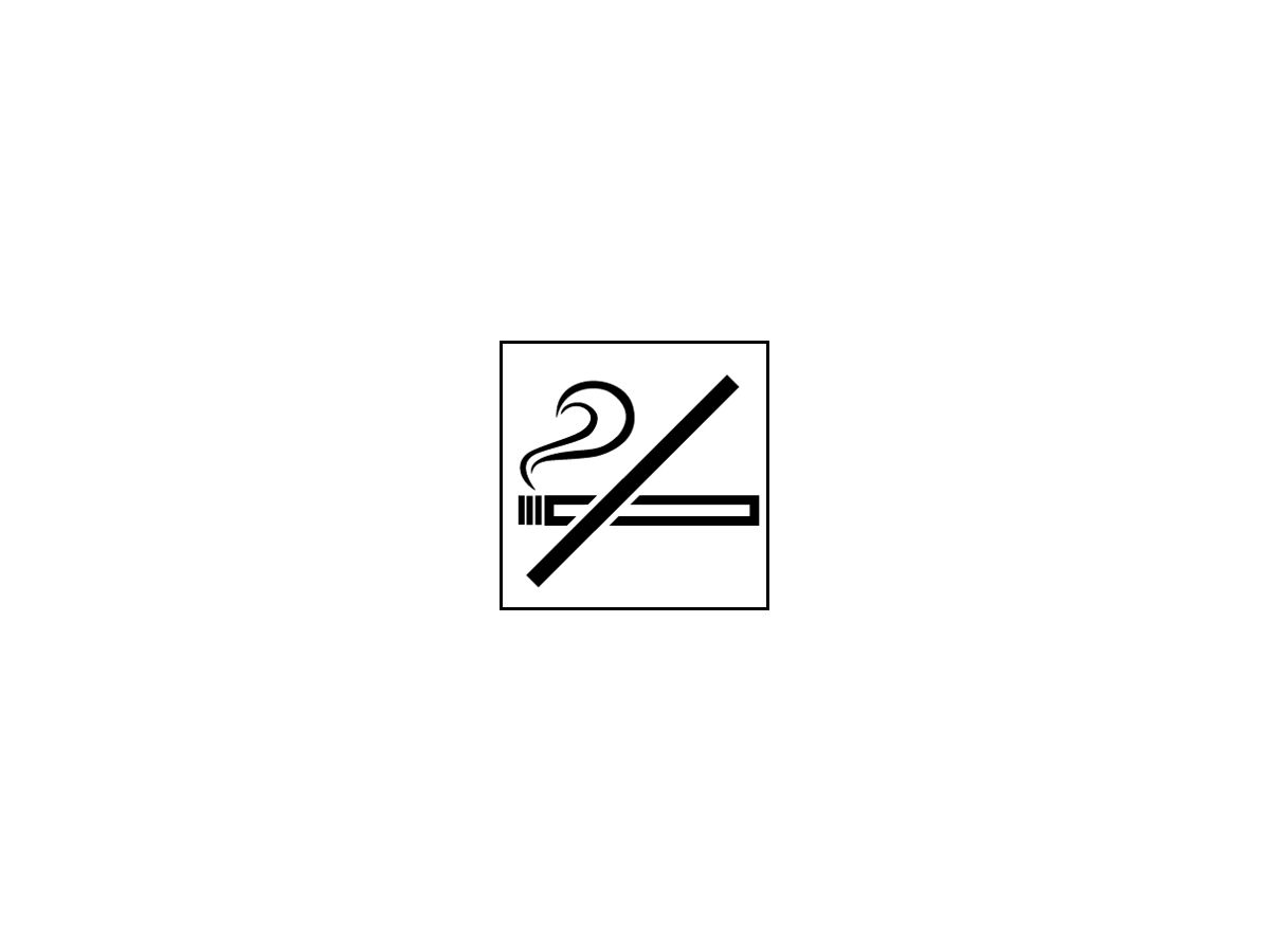Folie pos.Symbol 'Rauchverbot' EDIZIOdue schwarz 42×42 für Lampe LED