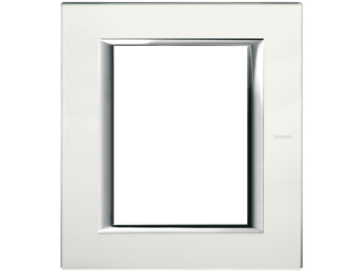 UP-Abdeckrahmen Axolute Glas weiss 141.5×127mm