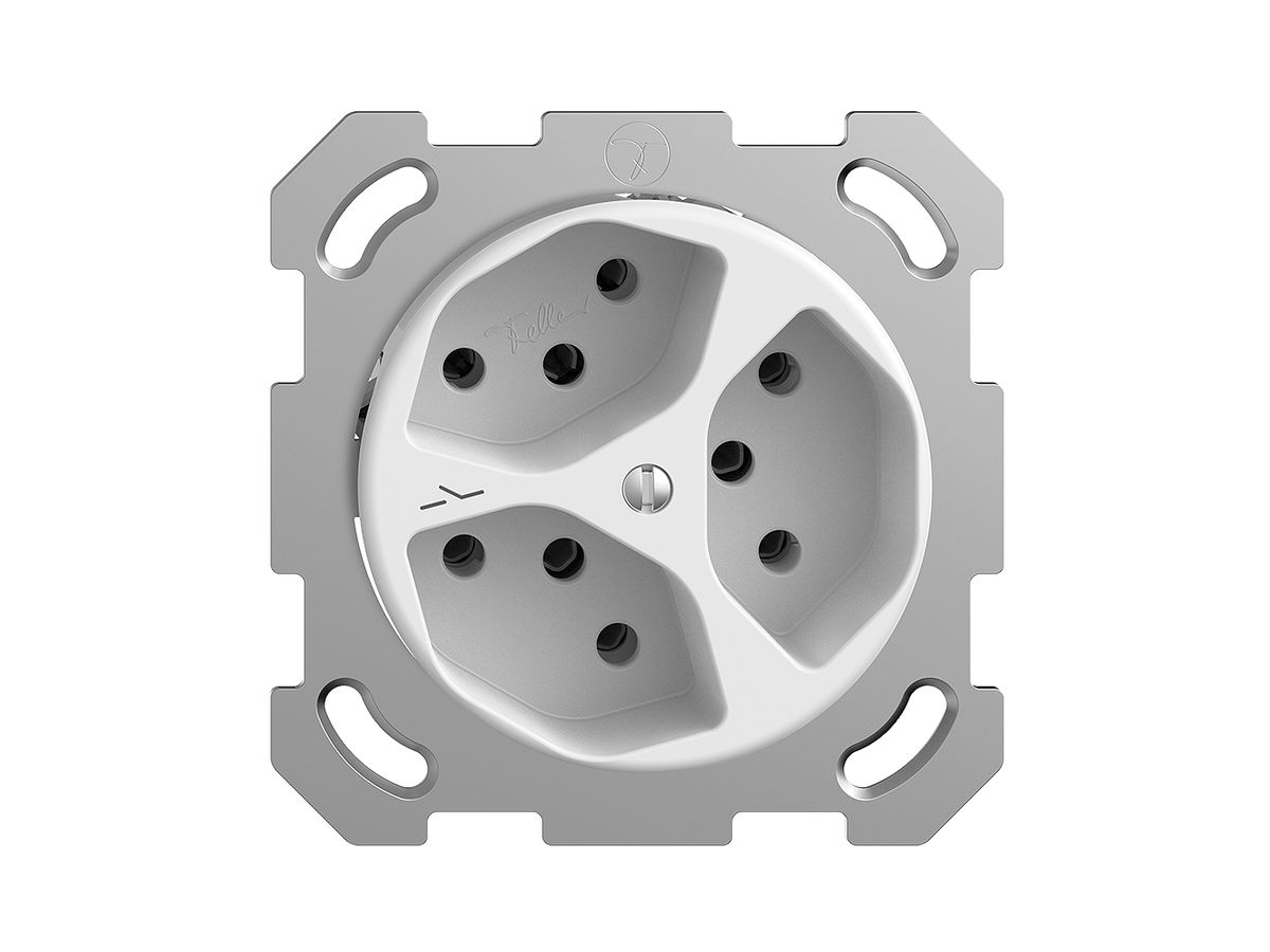 UP-Steckdose STANDARDdue 3×T13 1×S weiss QM