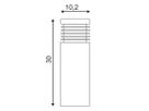 Stehleuchte SLV VAP SLIM 30, E27 20W IP44 Edelstahl gebürstet