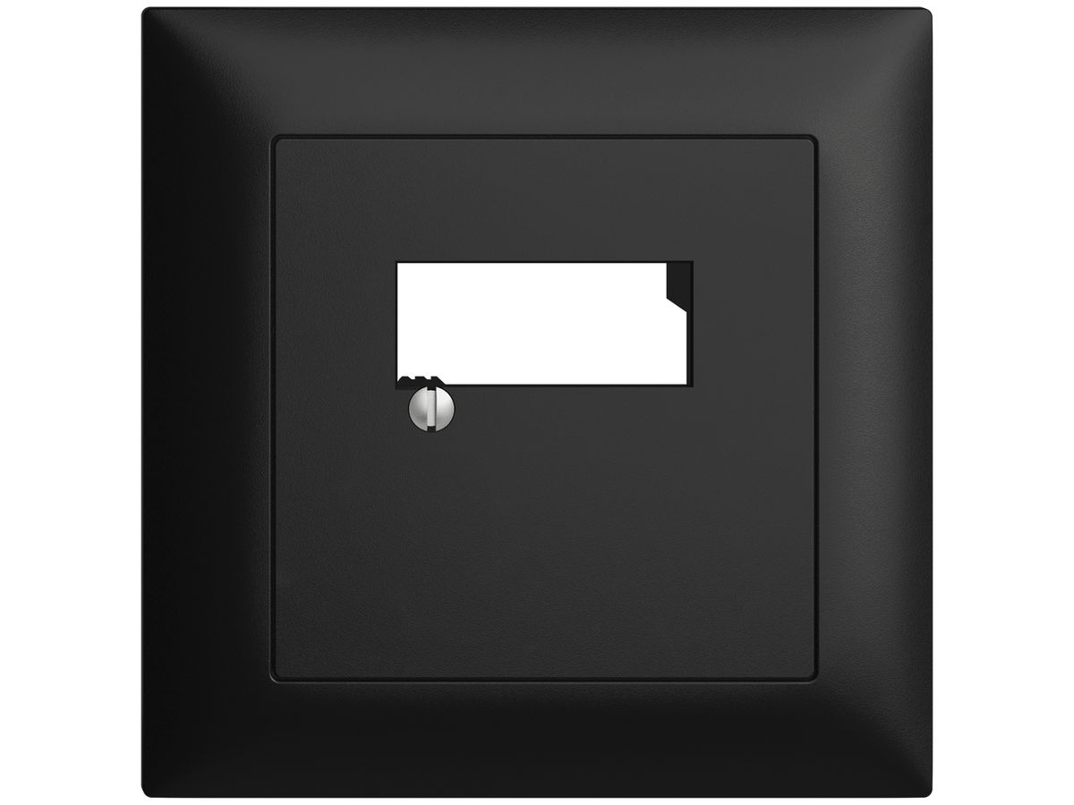 UP-Frontset EDIZIOdue schwarz 88×88mm 2×RJ45