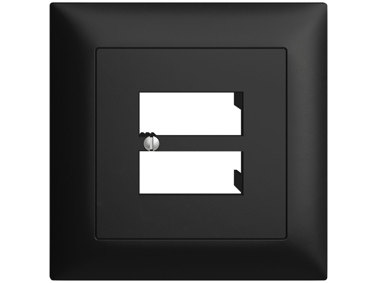 UP-Frontset EDIZIOdue schwarz 88×88mm 4×RJ45