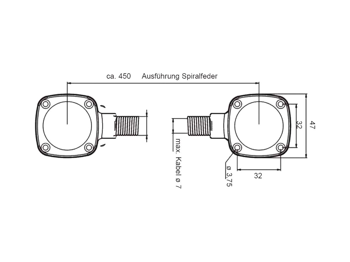 Sicherheitskabelübergang BSW 1285, L=420mm Ø10mm Zink/Stahl