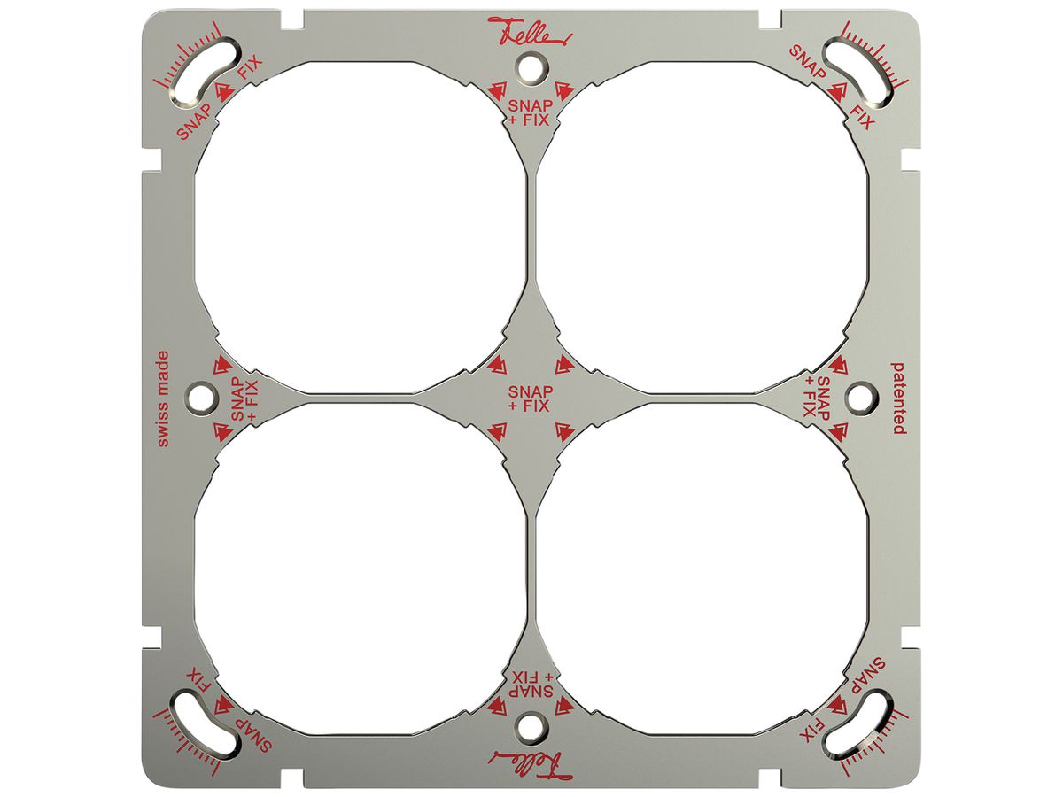 Befestigungsplatte mit SNAPFIX®-Befestigungssystem 2×2 137×137mm