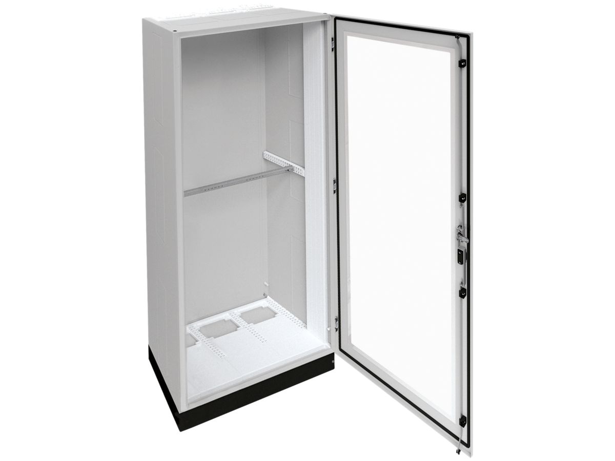 Schrank Hager univers SK I 1850×800×400mm mit Sockel 100mm+Tür transparent IP55