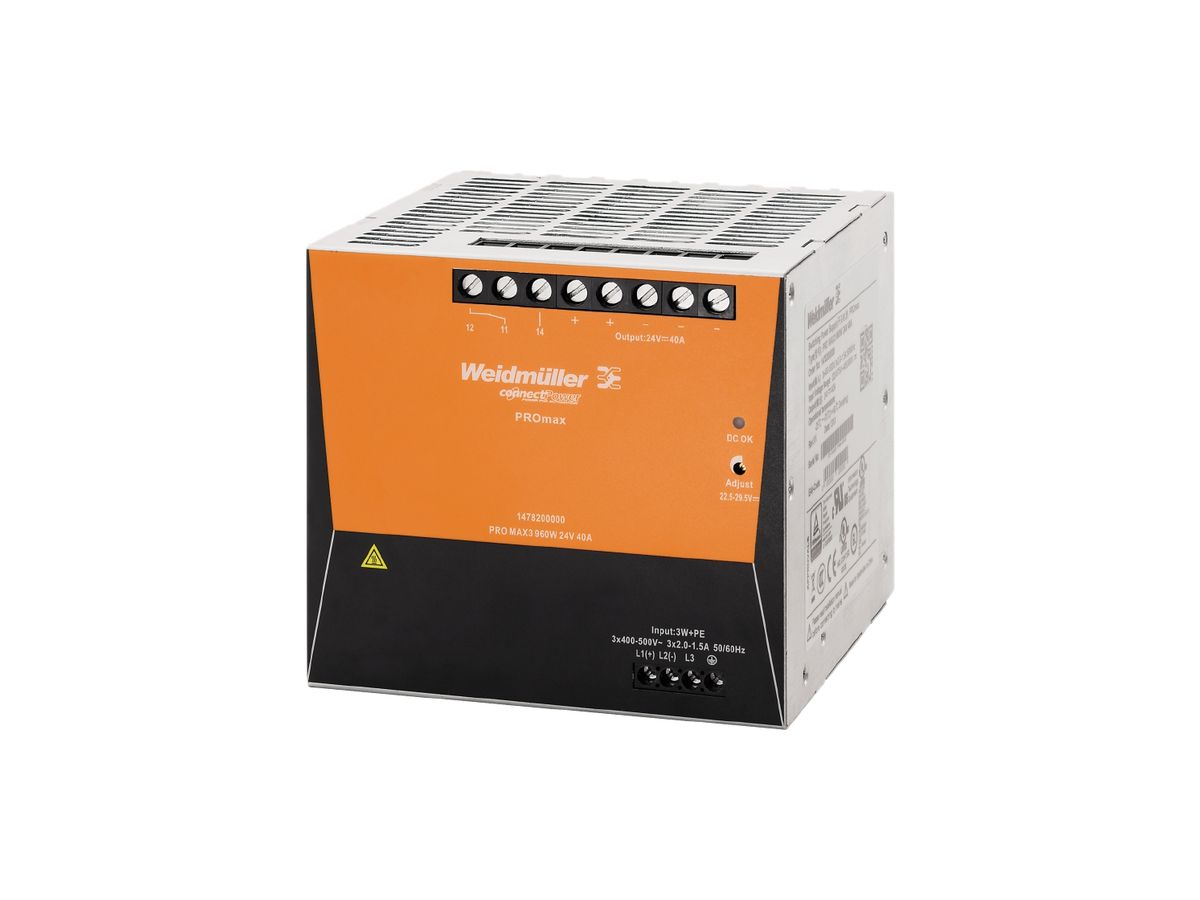 Schaltnetzgerät Weidmüller Connect Power PRO MAX3 960W 24V 40A