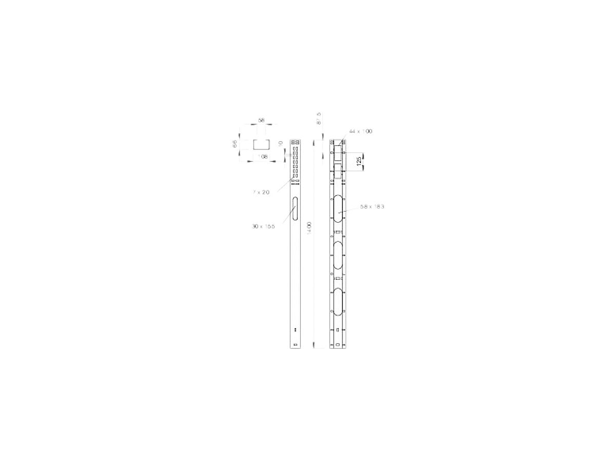 Motoranschlusssäule Bettermann 66×105×1400mm tauchfeuerverz.