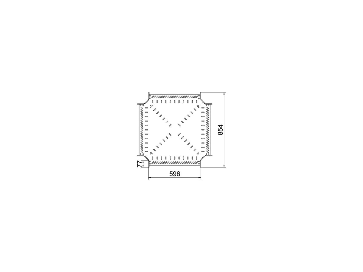 Kreuzstück BET RK 85×600mm Stahl bandverzinkt