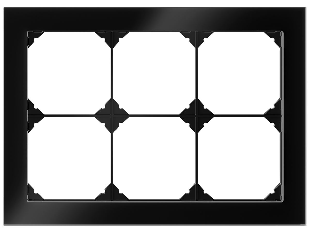 UP-Kopfzeile EDIZIO.liv prestige SNAPFIX® 2×3 154×214mm glas schwarz