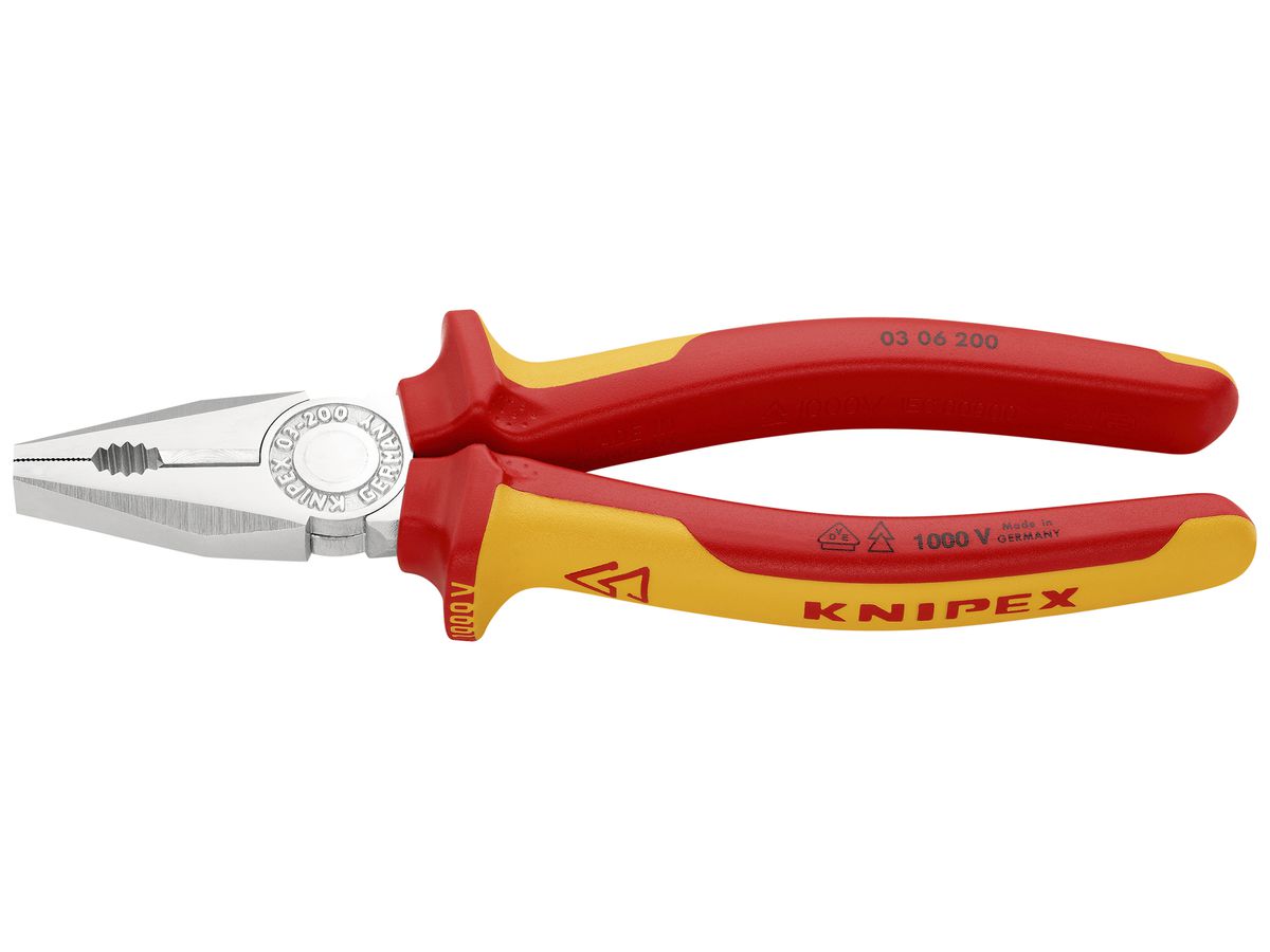 Kombizange KNIPEX VDE 200mm Ø3.8/2.5/13mm 16mm²