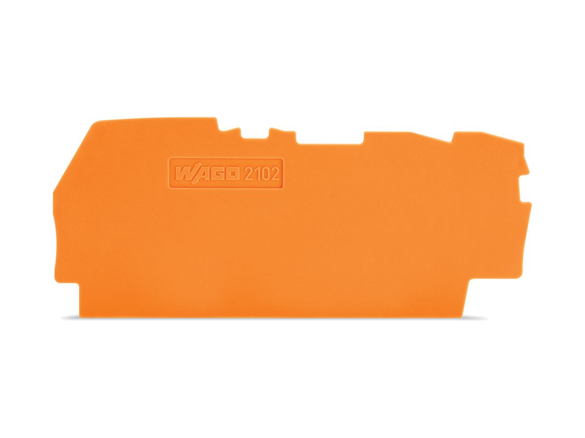 Abschluss/Zwischenplatte WAGO TOPJOB-S0.8mm 3L orange zu Serie 2102