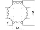 Kreuzstück BET RK 110×200mm Stahl bandverzinkt