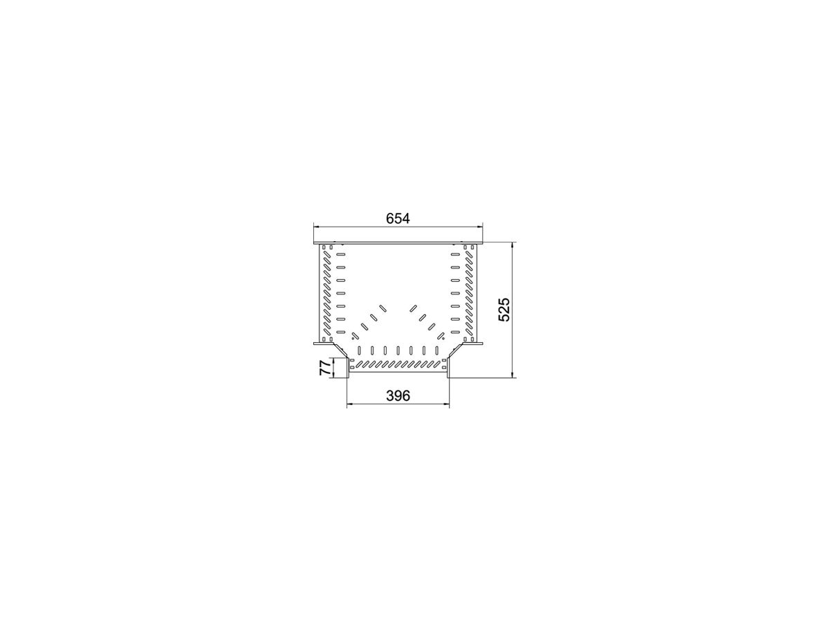 T-Stück BET RT 60×400mm Stahl feuerverzinkt