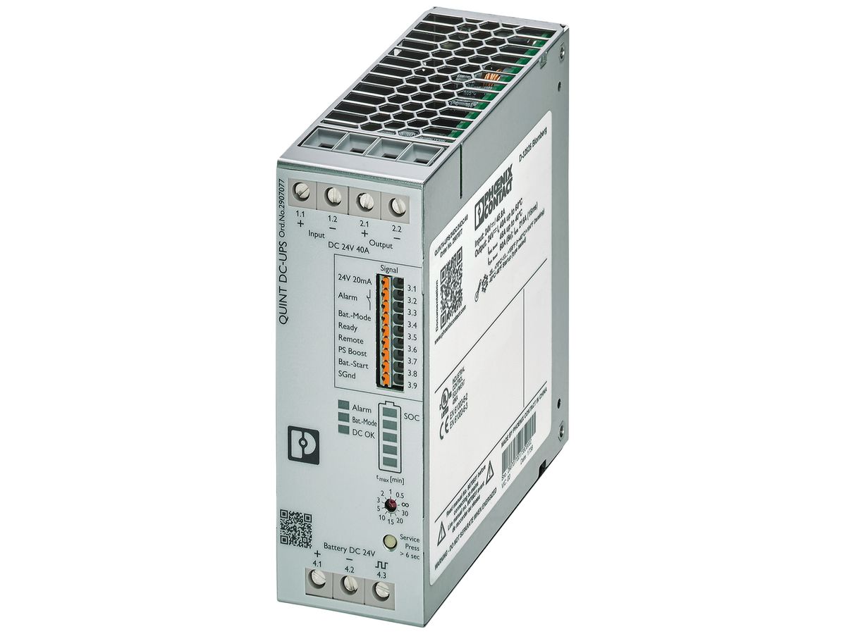 USV-Anlage PX QUINT4-UPS/24DC/24DC/40 IN 24VDC OUT 24VDC/40A