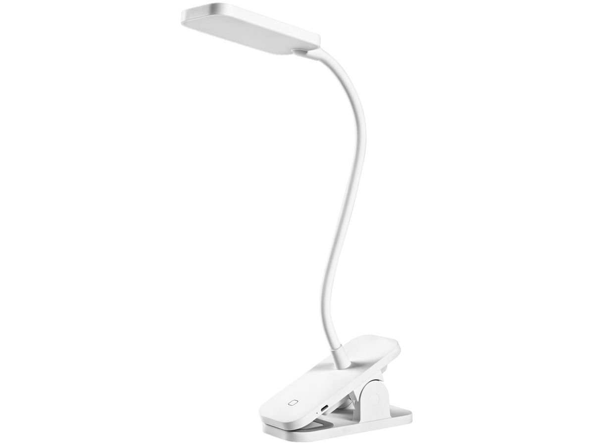 LED-Tischleuchte LEDVANCE PANAN CLIP Akku USB 5.2W 80lm 4000K DIM weiss