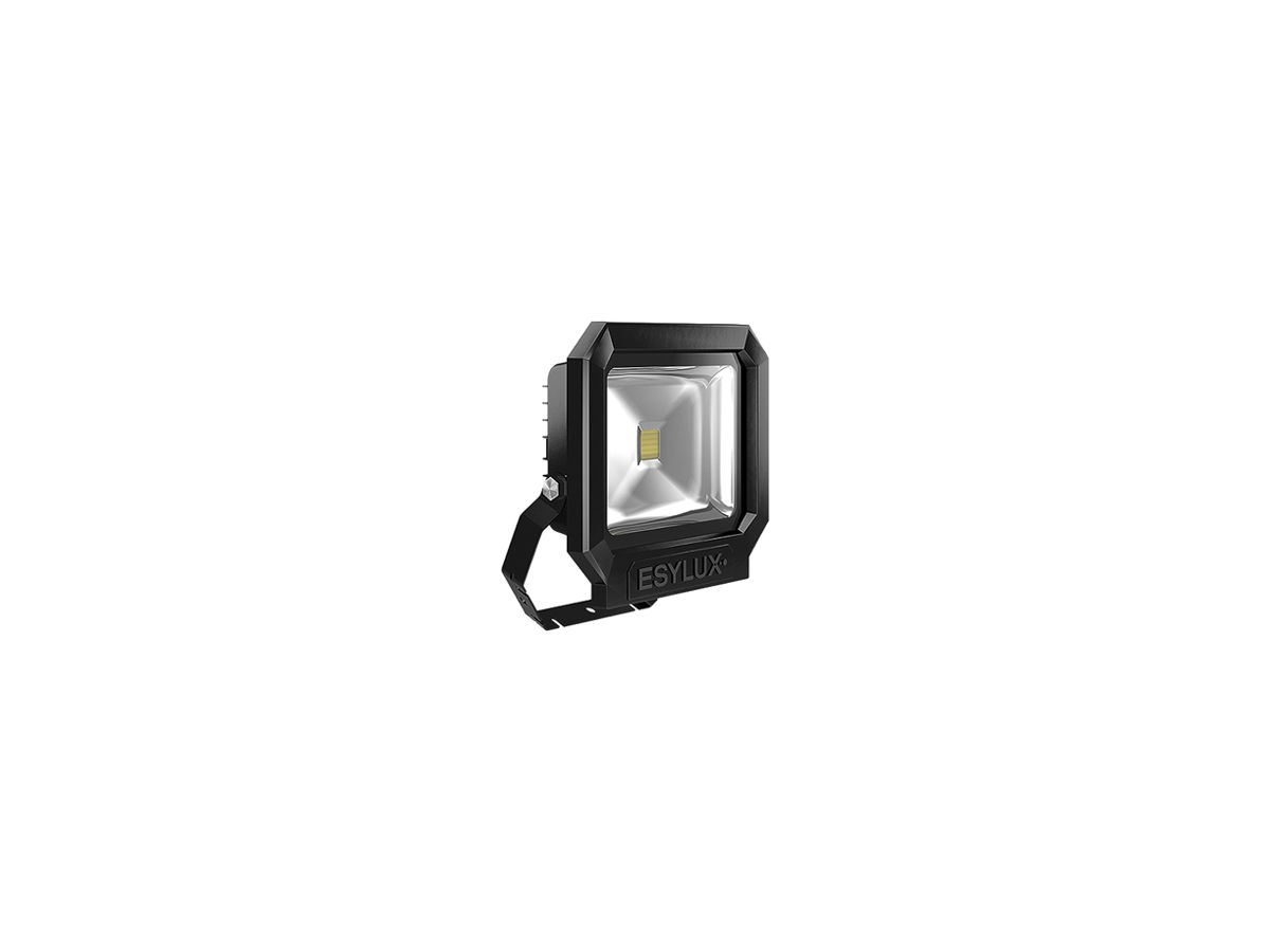 LED-Strahler ESYLUX OFL SUN, 50W 3000K 4000lm 227×86×252mm IP65, schwarz