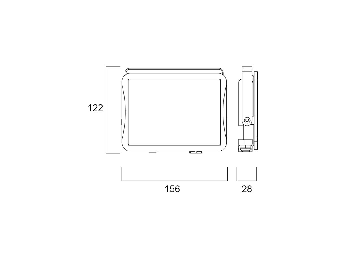 LED-Strahler Sylvania START Flood 42W 5000lm 830 IP65 110° 122×156mm sz