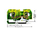 Klemme WAGO 2L 10mm² grün-gelb