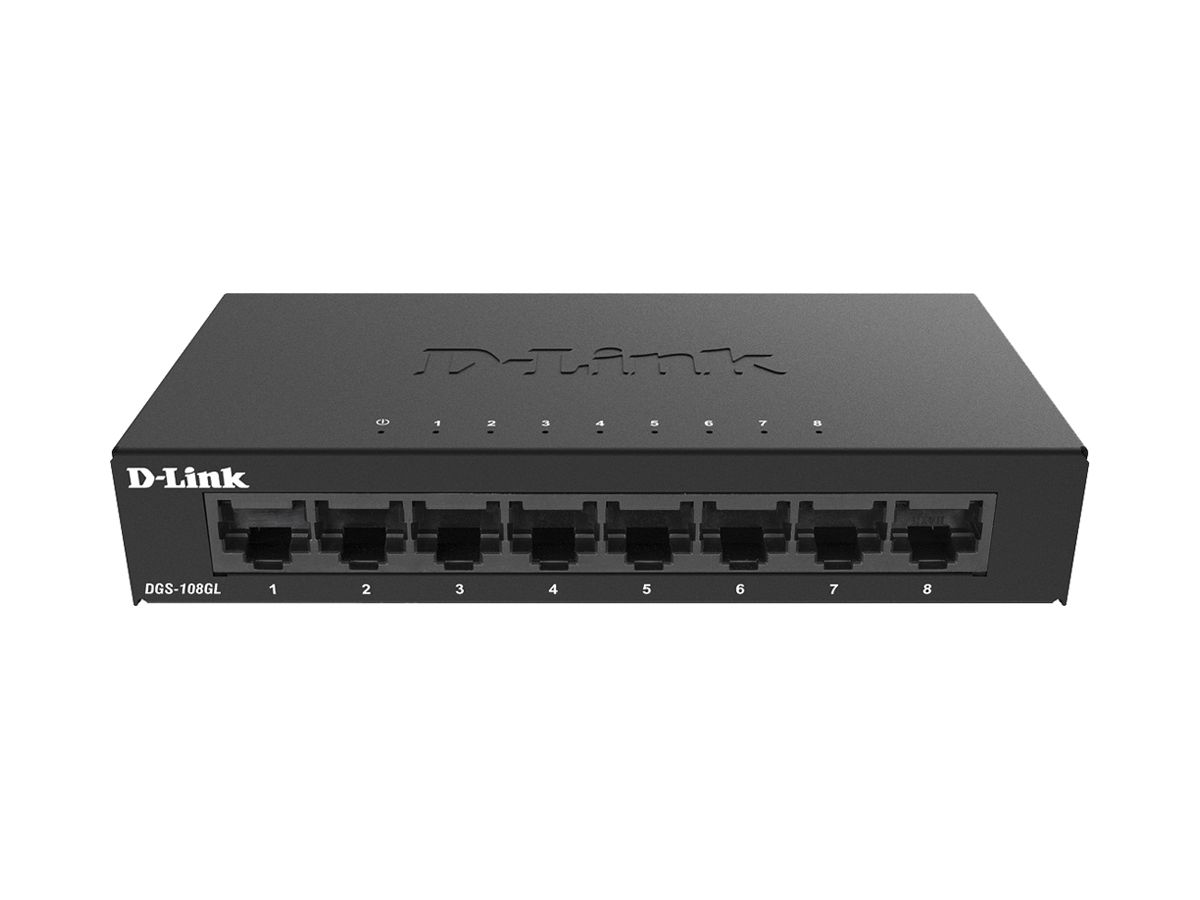 Switch D-LINK DGS-108GL/E, 8-Port Layer2 unmanaged Gigabit