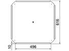 X-Deckel BET RKD 500mm Stahl bandverzinkt Zink-Aluminium