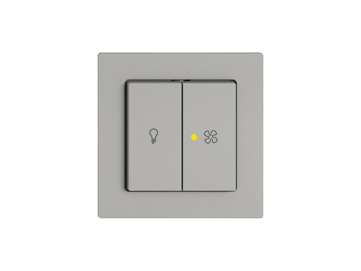 Leuchtdruckschalter EDIZIO.liv SNAPFIX® für Licht&Venti 3/3/1L KS gelb hgu