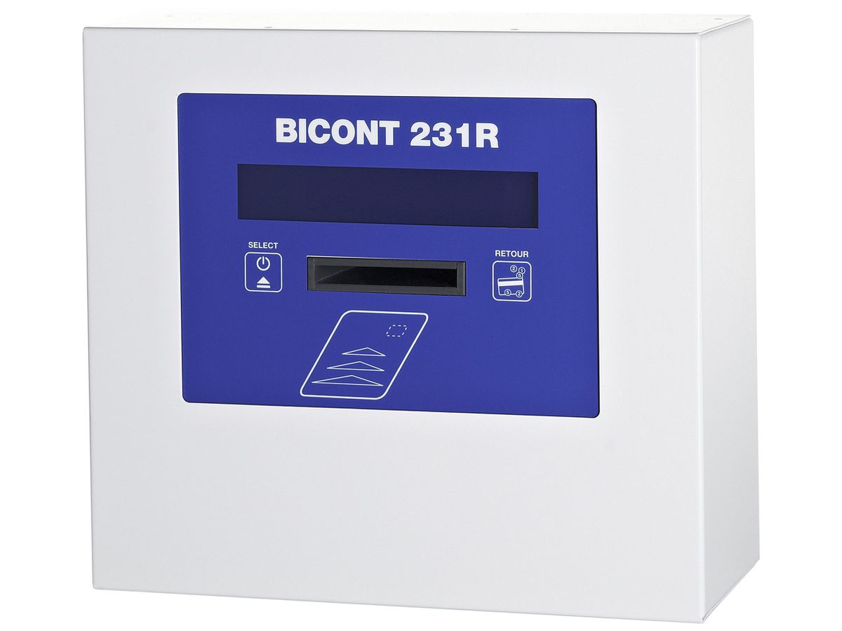 AP-Gebührenautomat Bicont 231R, RFID-Card, IP21, 16A, 11kW, für 1 Gerät