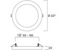 LED-Downlight Feilo Sylvania START 5IN1 Ø217mm 18W 1750lm 3000…6500K VWB