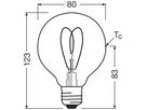 LED-Lampe Osram Vintage 1906 Heart E27 4.9W 470lm 822 DIM Ø80×123mm Gold