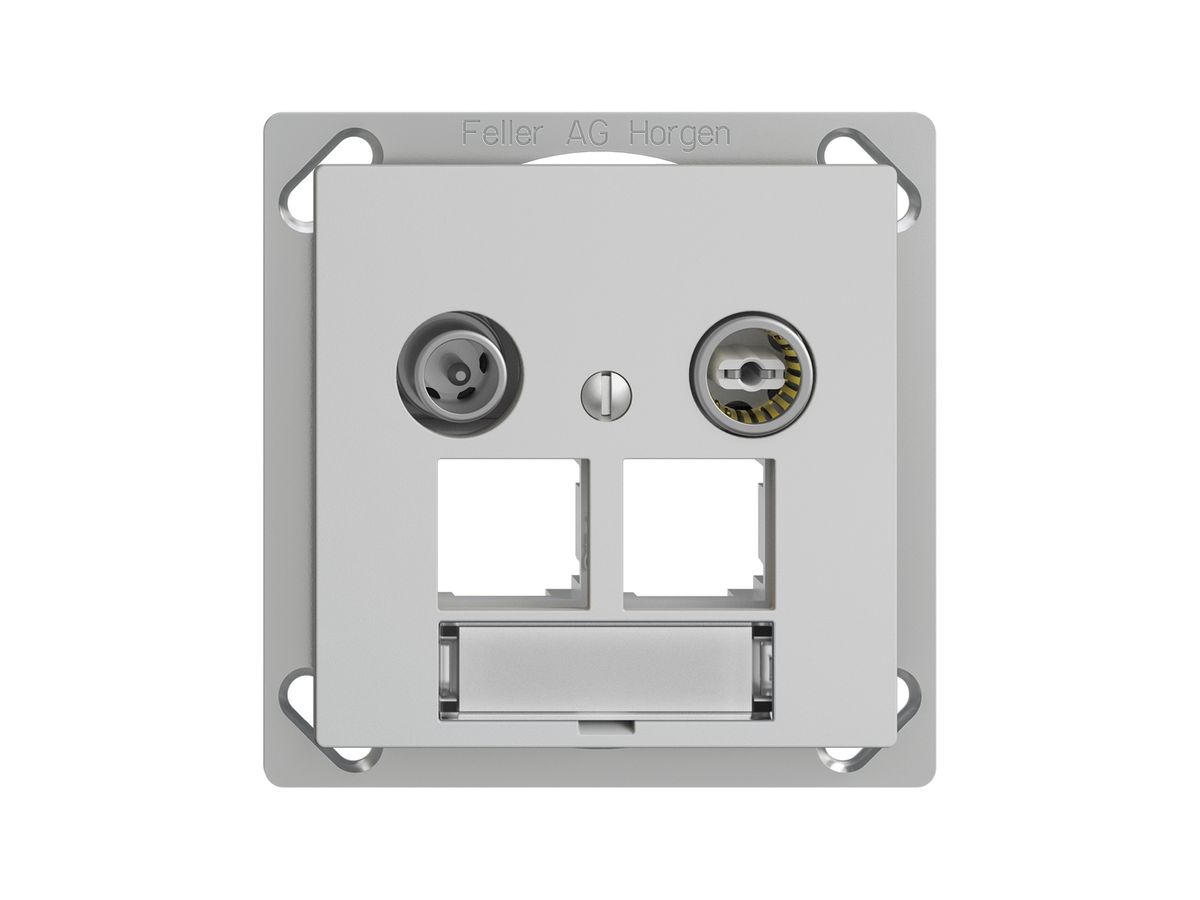 EB-Multimediadose EDIZIOdue FM.TE EASYNET 4dB, f.2×RJ45 S-One, hellgrau