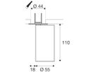 Spot SLV KAMI GU10 1×0…10W Ø55×125mm weiss