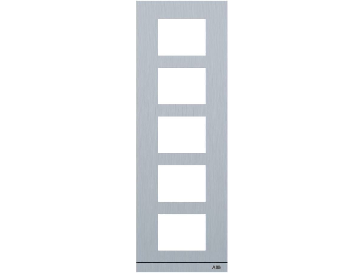 Abdeckrahmen Audio ABB-Welcome, für 1/5 (5 Module), Al gebürstet