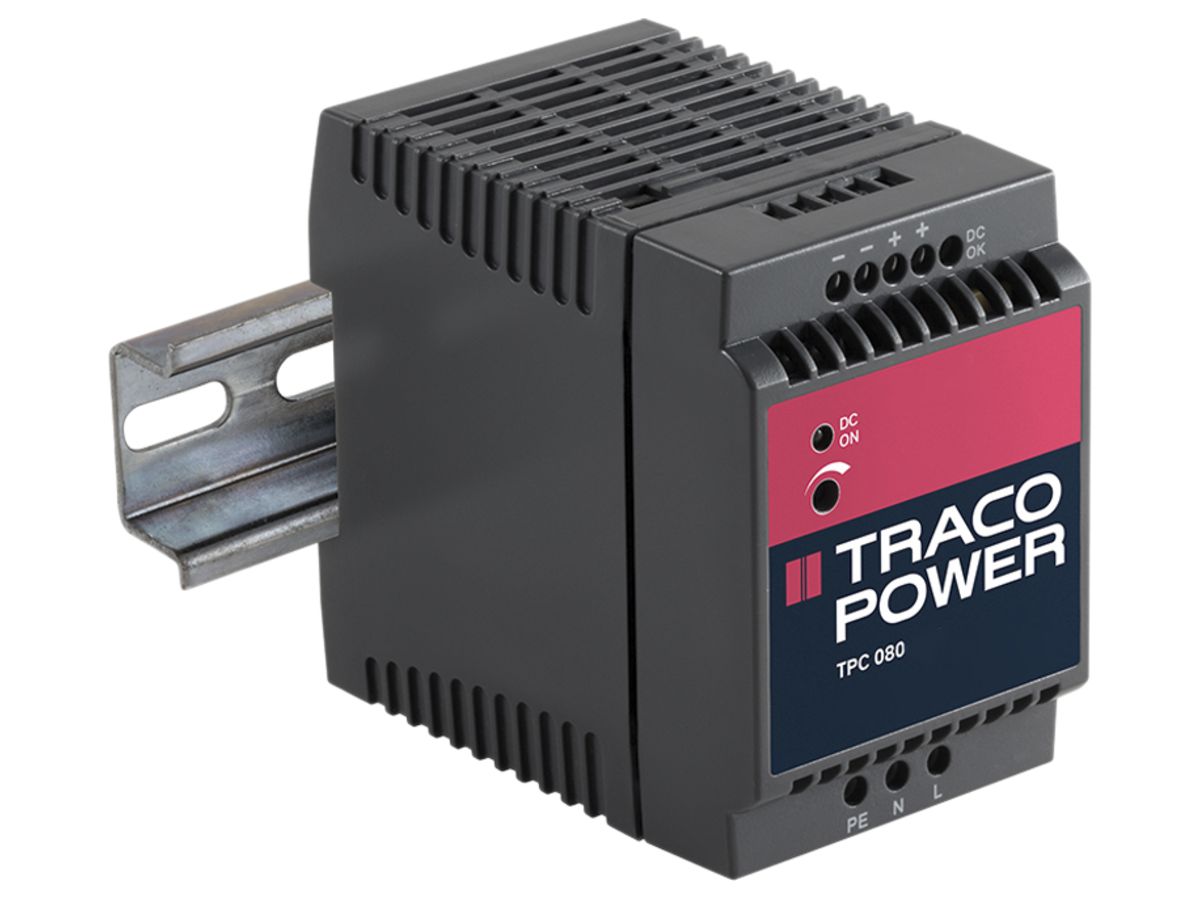 EB-Netzteil Traco TPC 080-112, 72W 6A 12VDC 63×90×96.5mm