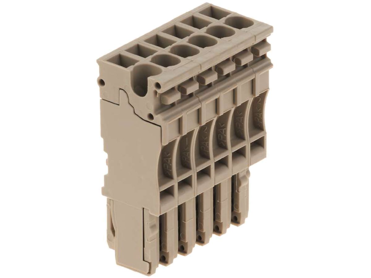 Stecker Weidmüller ZP 2.5/1AN/6 Zugfeder 2.5mm² 6L beige