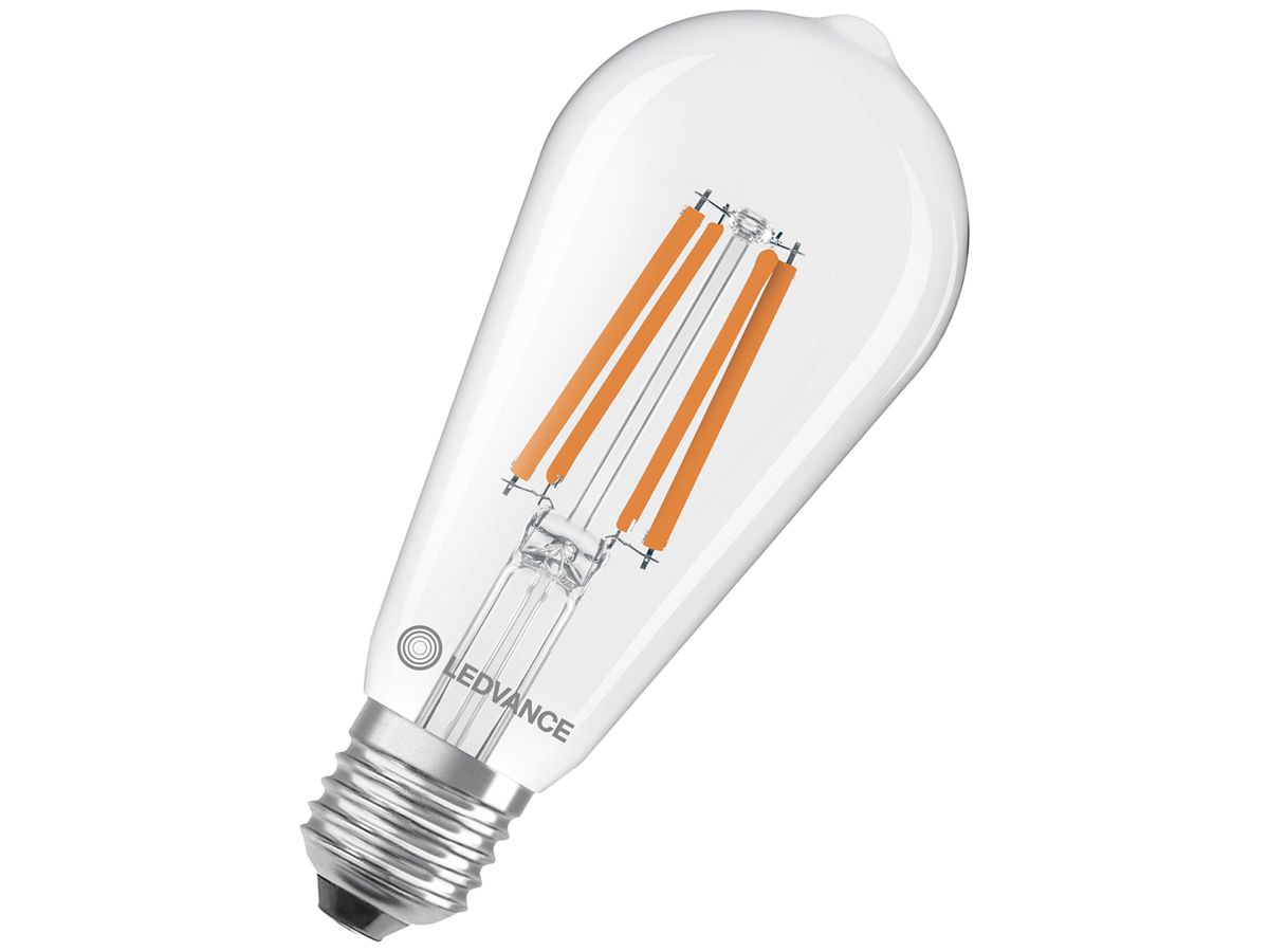 LED-Lampe LEDVANCE CLASSIC EDISON E27 3.8W 806lm 2700K Ø64×143mm klar