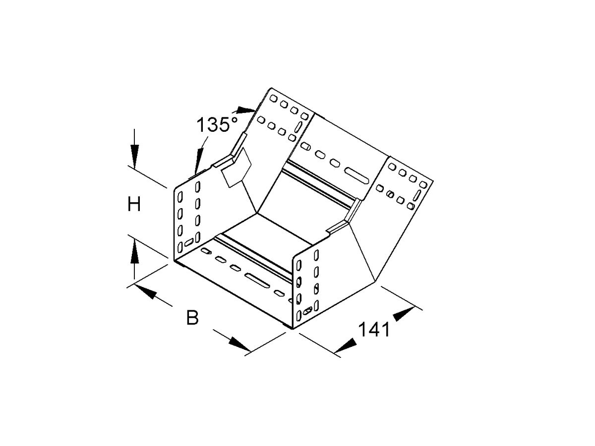 Rinnensteigbogen 45° 200×110mm send.verz.