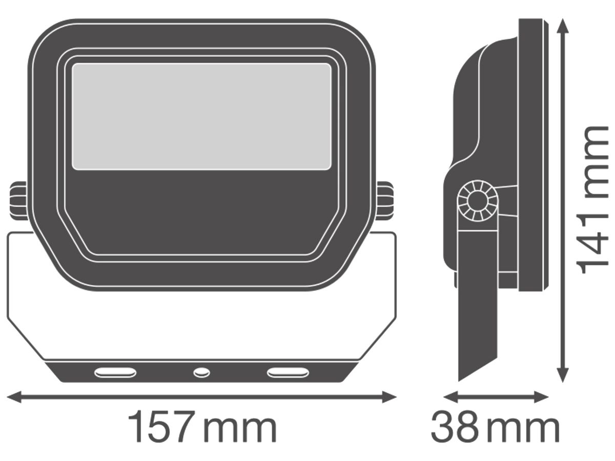 LED-Strahler LEDVANCE FLOODLIGHT20 17W 2400lm 840 IP66 100° 157×38 sz