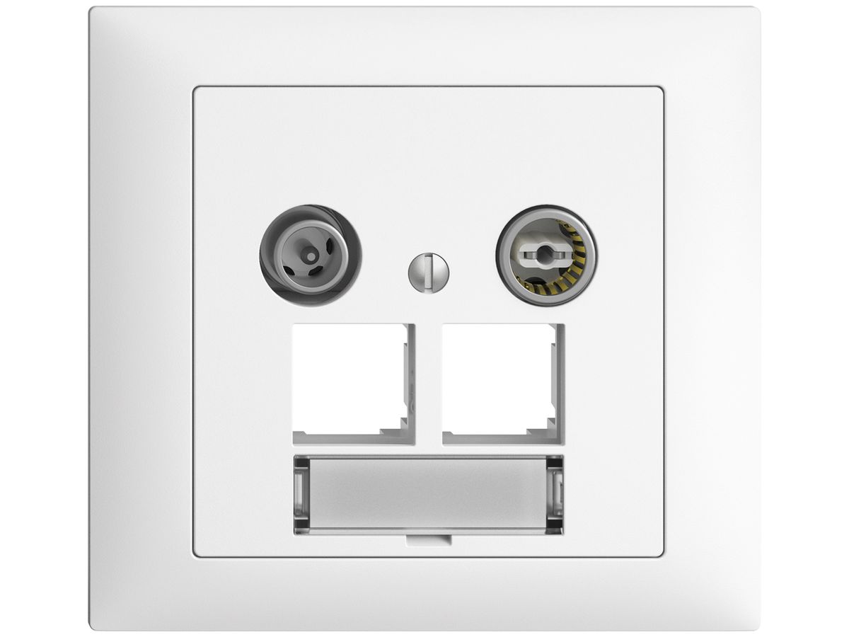 EB-Multimediadose EDIZIOdue FKE EASYNET 4dB, f.2×RJ45 S-One, weiss