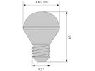 LED-Lampe E27 230VAC Ø45×65mm, rot